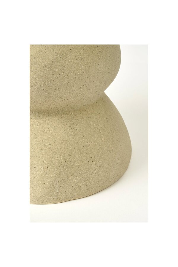 Screw Bijzettafel - L29 x B29 x H41 cm - Keramiek - Beige