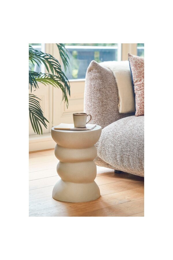 Screw Bijzettafel - L29 x B29 x H41 cm - Keramiek - Beige