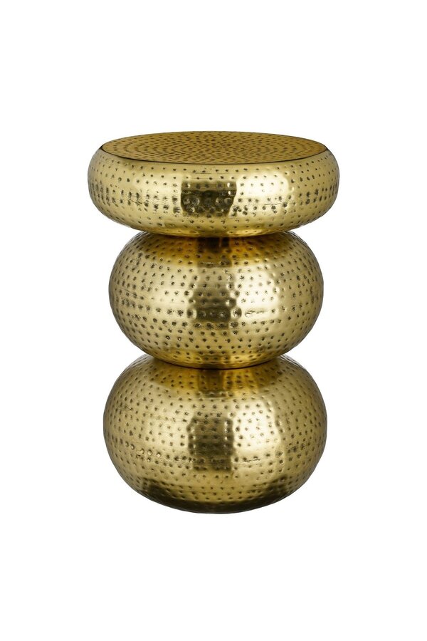 Clide Bijzettafel - H47 x Ø33 cm - Metaal - Antiek Goud