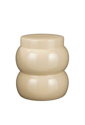 Vendi Table d'appoint - H40 x Ø35 cm - Céramique - Crème