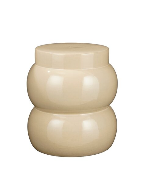 Mica Decorations Vendi Table d'appoint - H40 x Ø35 cm - Céramique - Crème