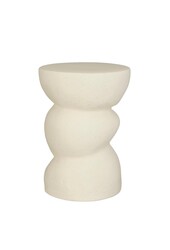 Screw Bijzettafel - L26 x B26 x H37 cm - Keramiek - Off White