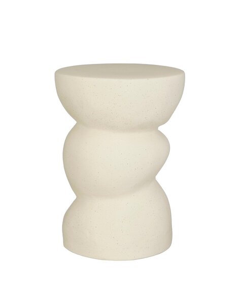 Mica Decorations Screw Bijzettafel - L26 x B26 x H37 cm - Keramiek - Off White