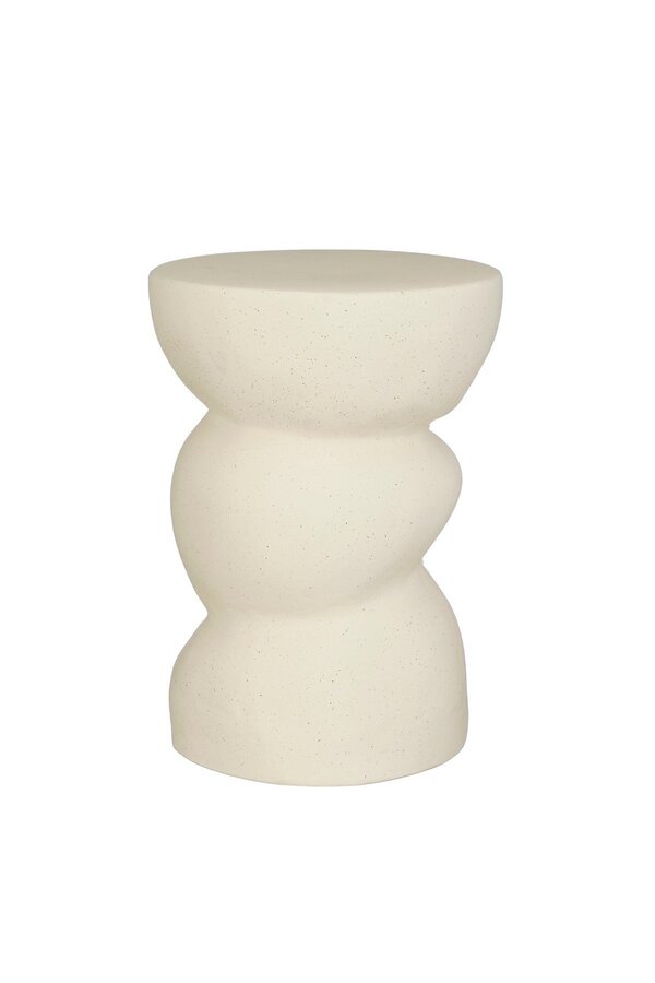 Screw Bijzettafel - L26 x B26 x H37 cm - Keramiek - Off White