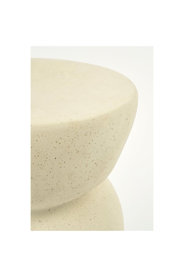 Screw Bijzettafel - L26 x B26 x H37 cm - Keramiek - Off White