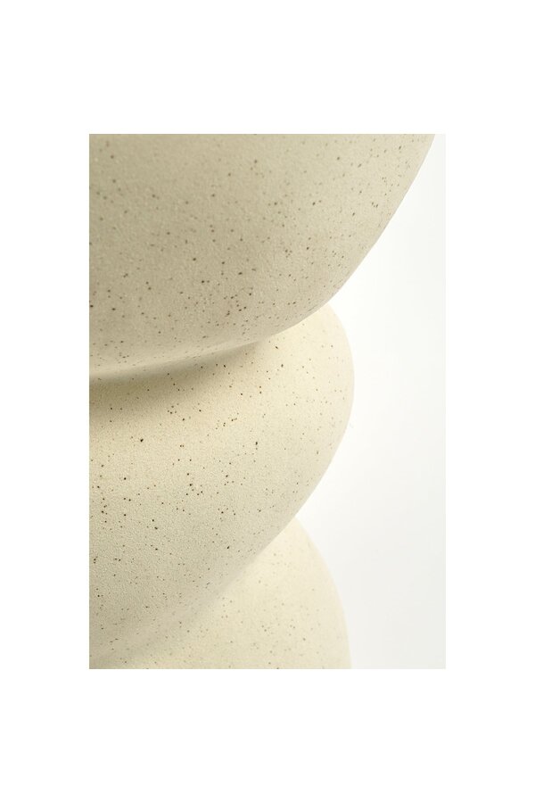 Screw Bijzettafel - L26 x B26 x H37 cm - Keramiek - Off White