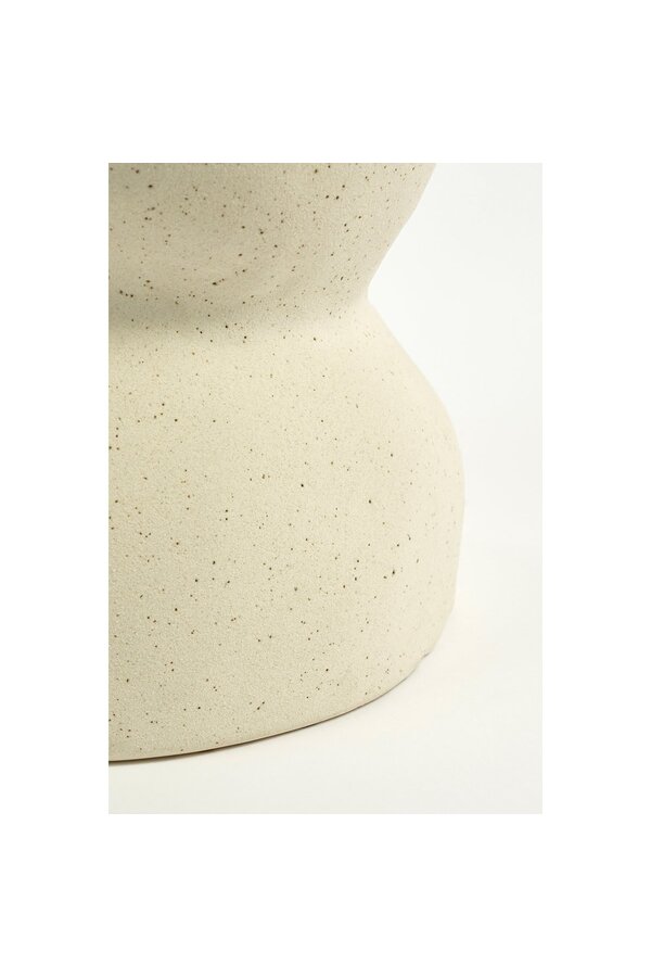 Screw Bijzettafel - L26 x B26 x H37 cm - Keramiek - Off White