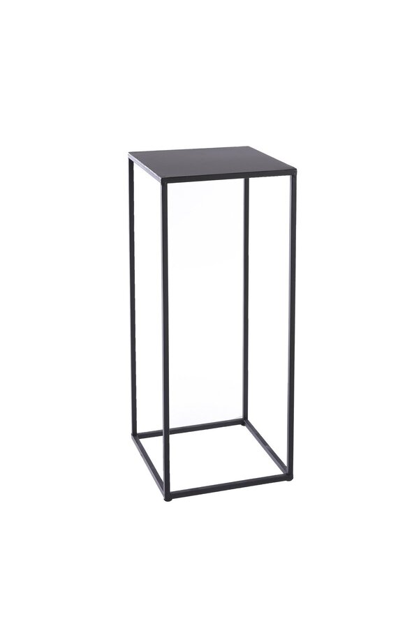 Quinty Table d'appoint - Set de 3 - L30 x l30 x H70 cm - Métal - Noir