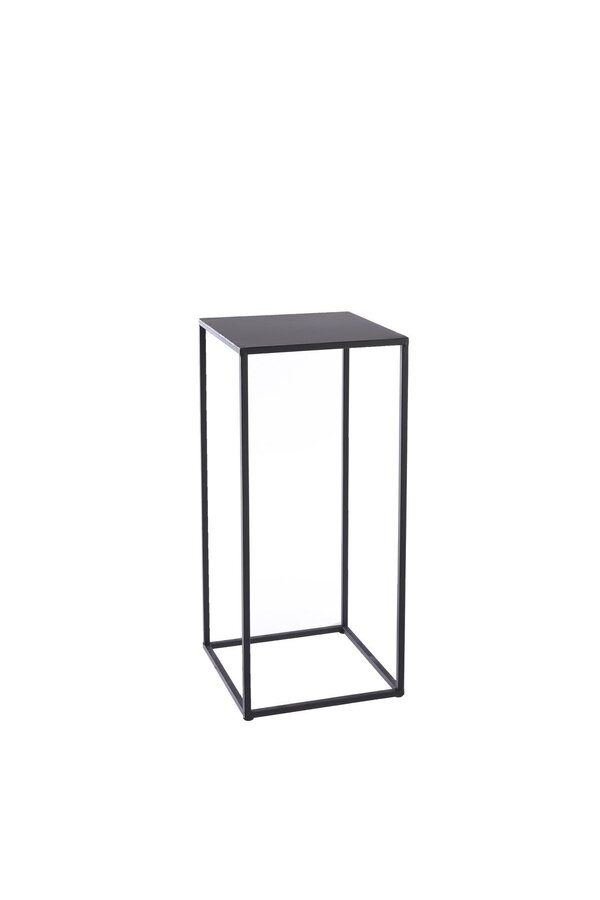 Quinty Bijzettafel - Set van 3 - L30 x B30 x H70 cm - Metaal - Zwart