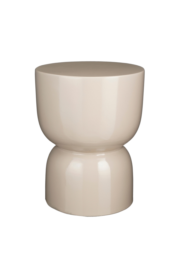 Stage Table d'appoint - H45 x Ø35 cm - Ciment - Beige