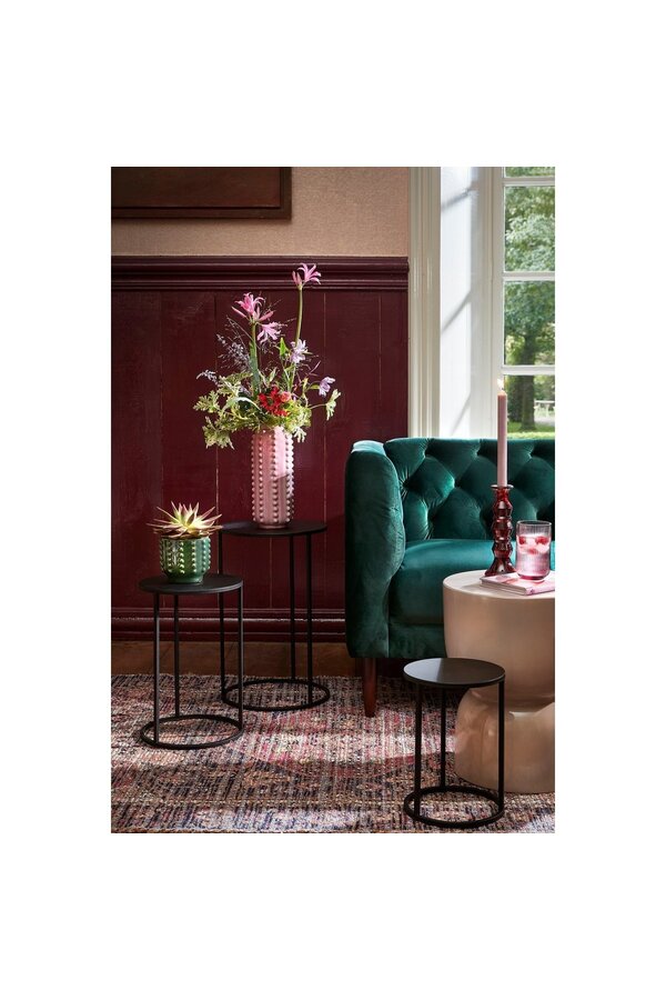 Stage Table d'appoint - H45 x Ø35 cm - Ciment - Beige