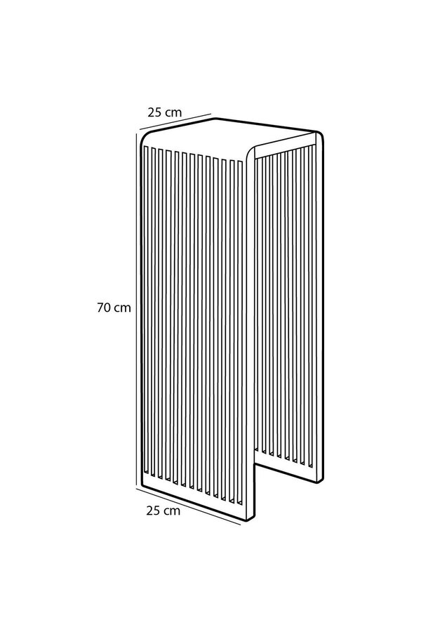 Yonker Table à plantes - Lot de 2 - L35 x l25 x H80 cm - Bois Recyclé - Marron