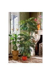 Stage Table d'appoint - H45 x Ø35 cm - Ciment - Jaune