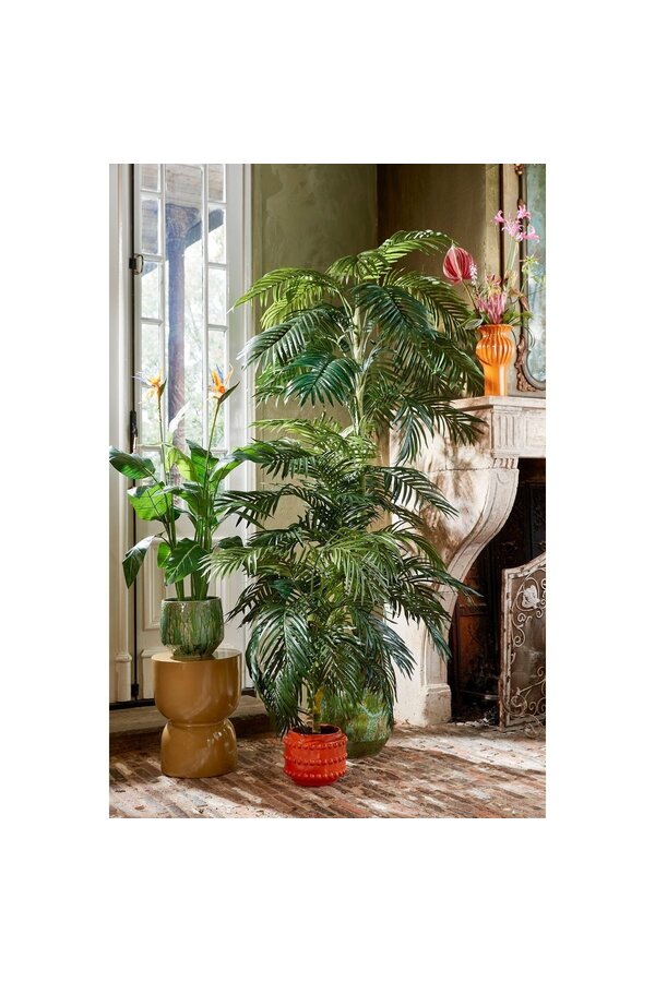 Stage Table d'appoint - H45 x Ø35 cm - Ciment - Jaune