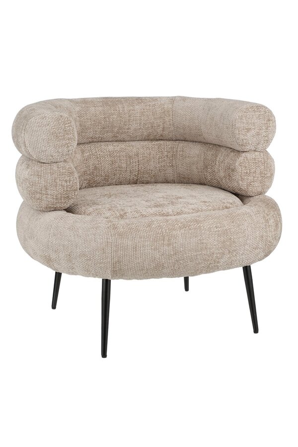 Fauteuil - L74 x B80 x H69 cm - Lichtgrijs