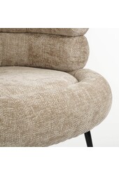 Fauteuil - L74 x B80 x H69 cm - Lichtgrijs
