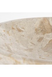 Finnos Schaal op Voet - H11 x Ø25 cm - Marmer - Beige