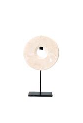 The Marble Disc on Stand - Wit - M