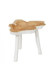 La table d'appoint organique - blanc naturel