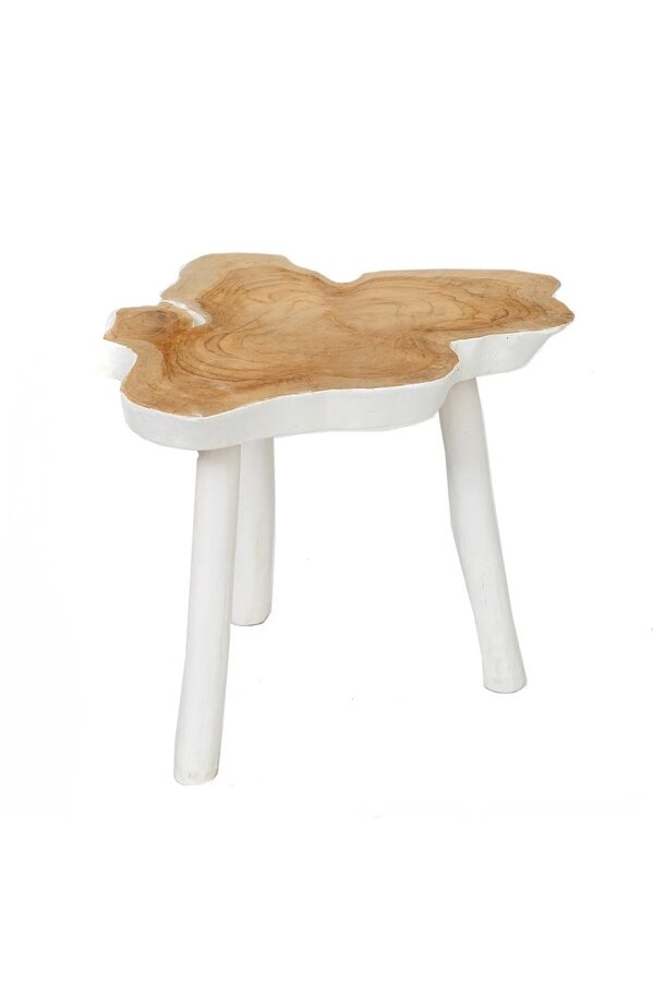 La table d'appoint organique - blanc naturel