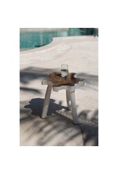 La table d'appoint organique - blanc naturel