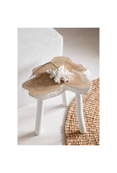 La table d'appoint organique - blanc naturel