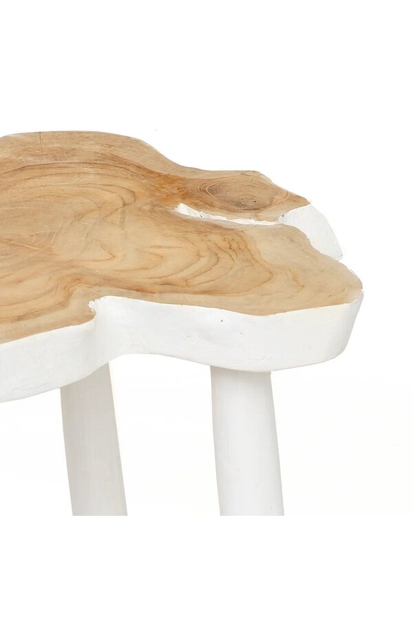 La table d'appoint organique - blanc naturel