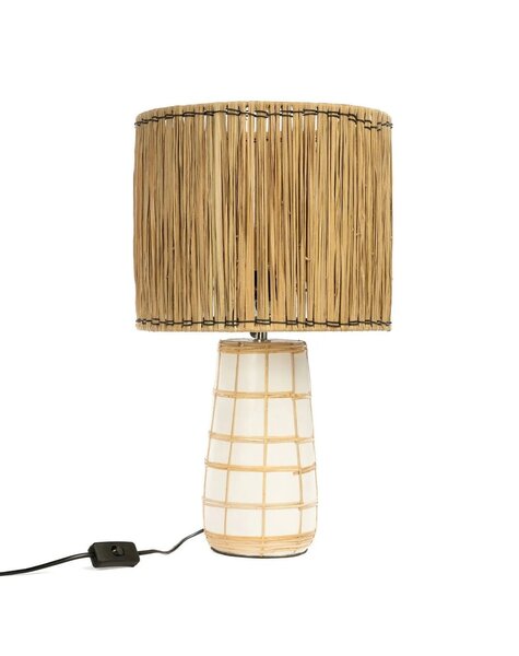 Bazar Bizar Living La Lampe de Table Molokai - Blanc Naturel