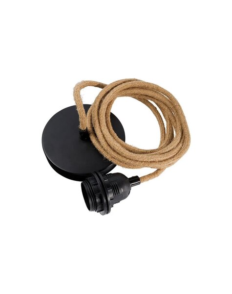 Bazar Bizar Living Fitting Lampen Plafond - Naturel Zwart - 1 Fitting