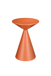 Royale Bijzettafel - H55 x Ø40 cm - Metaal - Oranje
