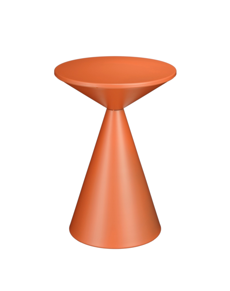 Mica Decorations Table d'appoint Royale - H55 x Ø40 cm - Métal - Orange