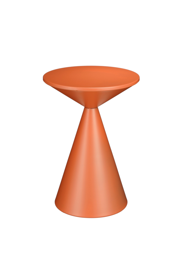 Royale Bijzettafel - H55 x Ø40 cm - Metaal - Oranje