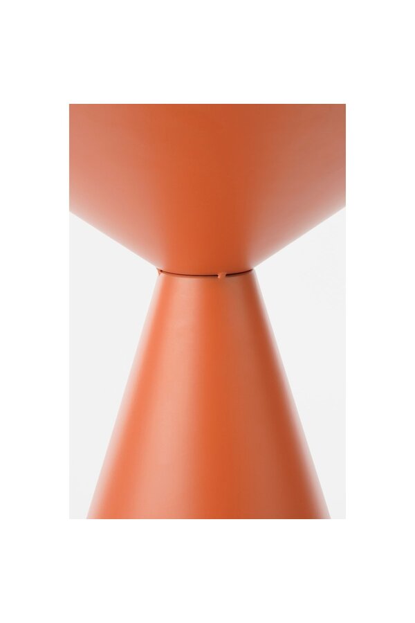 Table d'appoint Royale - H55 x Ø40 cm - Métal - Orange