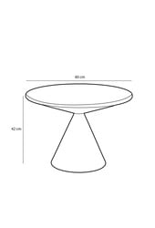 Table d'appoint Royale - H42 x Ø60 cm - Métal - Noir