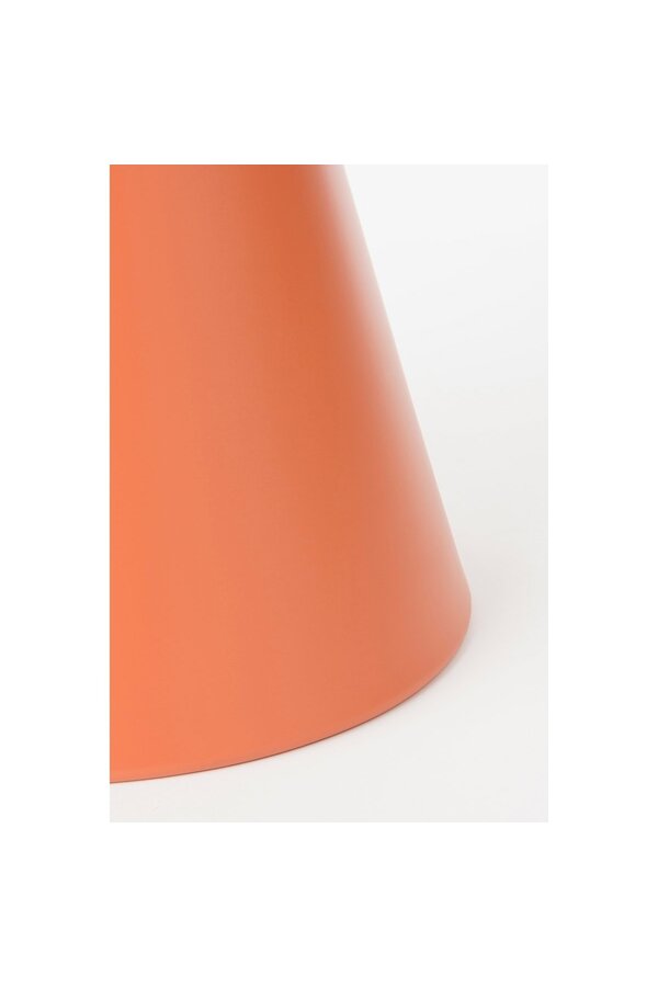 Table d'appoint Royale - H42 x Ø60 cm - Métal - Orange