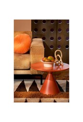 Table d'appoint Royale - H42 x Ø60 cm - Métal - Orange