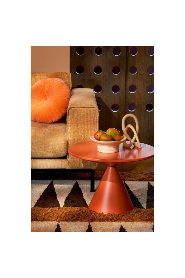 Royale Bijzettafel - H42 x Ø60 cm - Metaal - Oranje