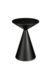 Royale Bijzettafel - H55 x Ø40 cm - Metaal - Zwart