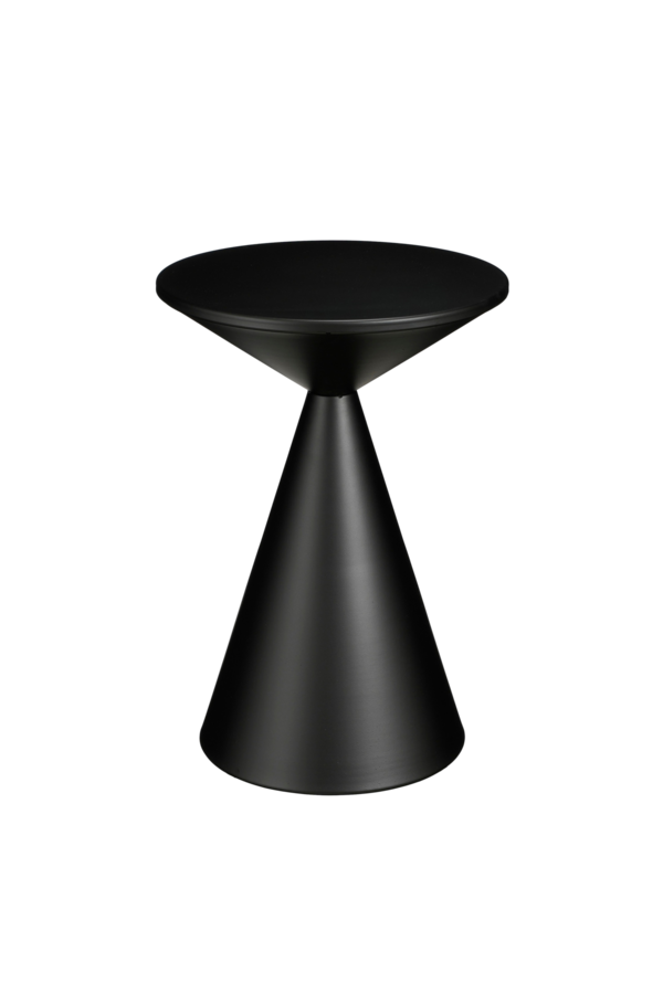 Royale Bijzettafel - H55 x Ø40 cm - Metaal - Zwart