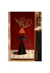 Royale Bijzettafel - H55 x Ø40 cm - Metaal - Zwart