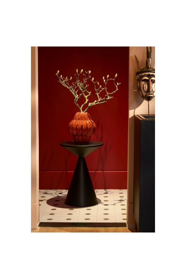 Royale Bijzettafel - H55 x Ø40 cm - Metaal - Zwart