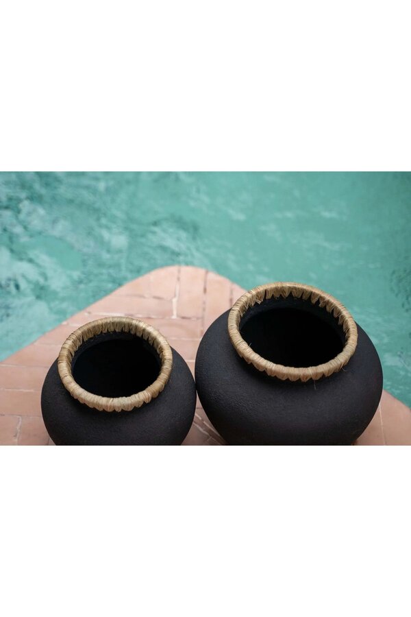 Le Vase Styly - Noir Naturel - L