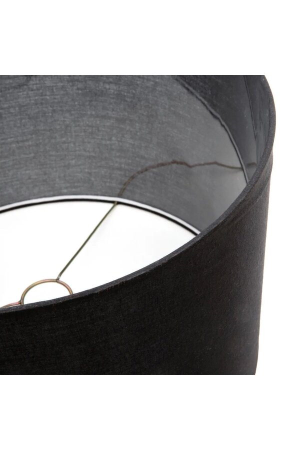 La Lampe de Table en Teck - Noir Naturel