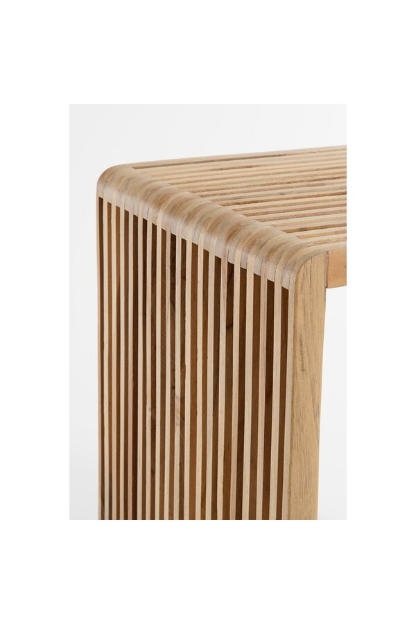 Yonker Bijzettafel - Set van 3 - L44 x B34 x H50 cm - Gerecycled Hout - Bruin