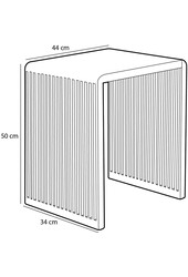 Table d'appoint Yonker - Lot de 3 - L44 x l34 x H50 cm - Bois Recyclé - Marron