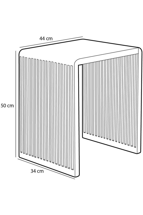 Yonker Bijzettafel - Set van 3 - L44 x B34 x H50 cm - Gerecycled Hout - Bruin