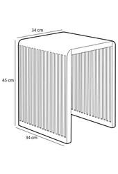 Table d'appoint Yonker - Lot de 3 - L44 x l34 x H50 cm - Bois Recyclé - Marron