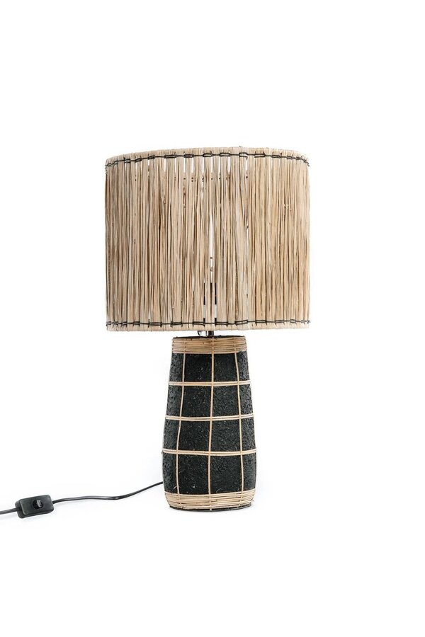 La Lampe de Table Skiathos - Noir Naturel