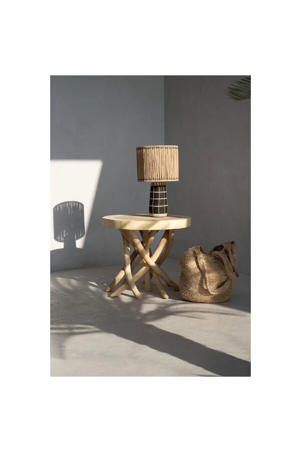 La Lampe de Table Skiathos - Noir Naturel