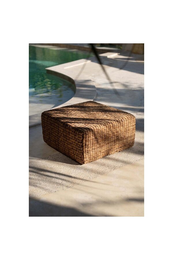 Le Pouf Jacinthe Carré - Naturel - M